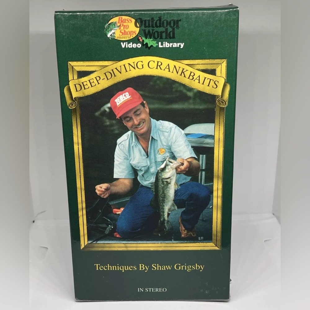 Bass Pro Shop Outdoor Deep-Diving Crankbaits Techniques VHS by Shaw Grigsby 1990